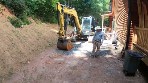 Installing a catch basin and drain line