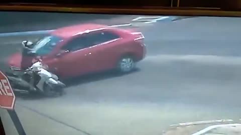 A Young Lady Involved in a Car Accident - goes right in the Sewer
