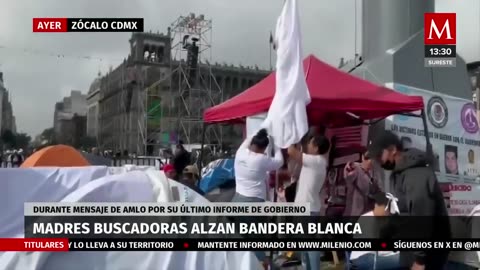 Madres Buscadoras se retiran del Zócalo sin obtener respuesta alguna