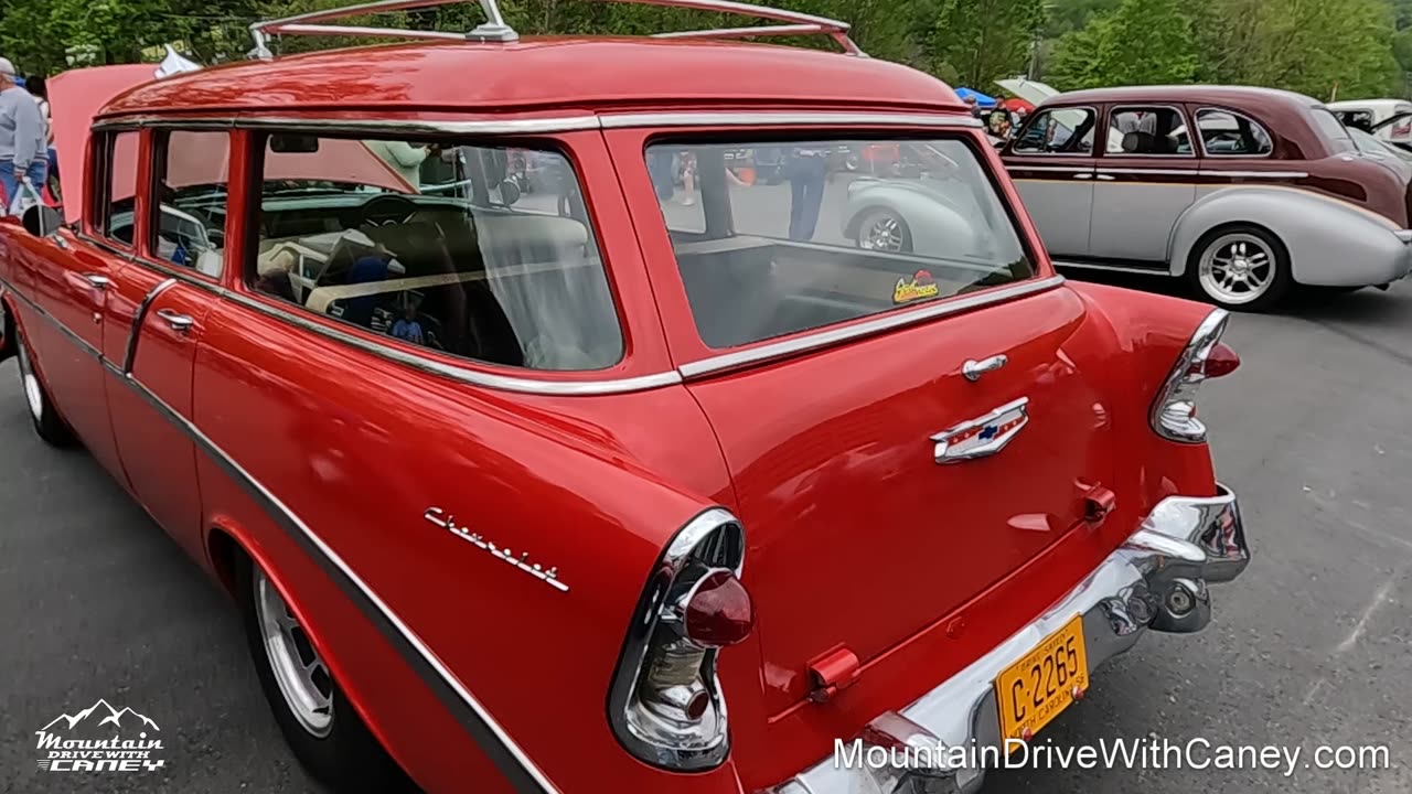 1956 Chevy Bel Air Wagon at 2024 Cherokee Rod Run