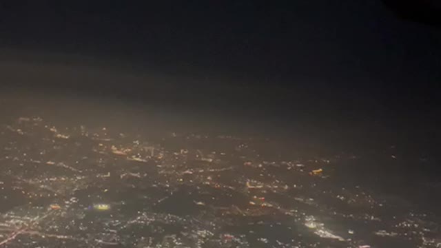 Night view from Aeroplane