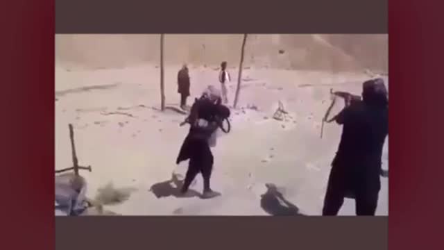 Taliban execute two afghans use them as targets