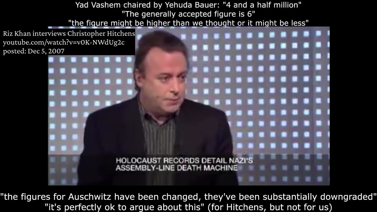 Christopher Hitchens asks: Was it really 6 Million? (2007 clip)