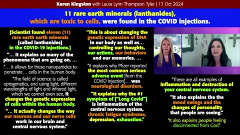 NWO: 11 Toxic Rare Earth Minerals Found in COVID-19 "Vaccines" aka Bioweapon (Oct 17th, 2024) FULL SHOW LINK in details