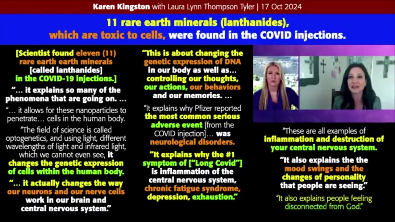 11 Toxic Rare Earth Minerals Found in COVID-19 "Vaccines" aka Bioweapon (Oct 17th, 2024) FULL SHOW LINK in details