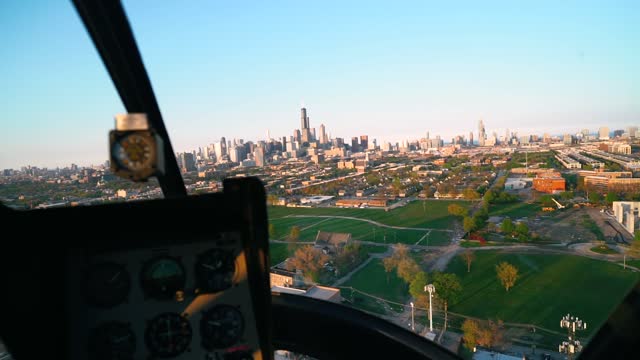 Control Panel Of An Airborne Helicopter