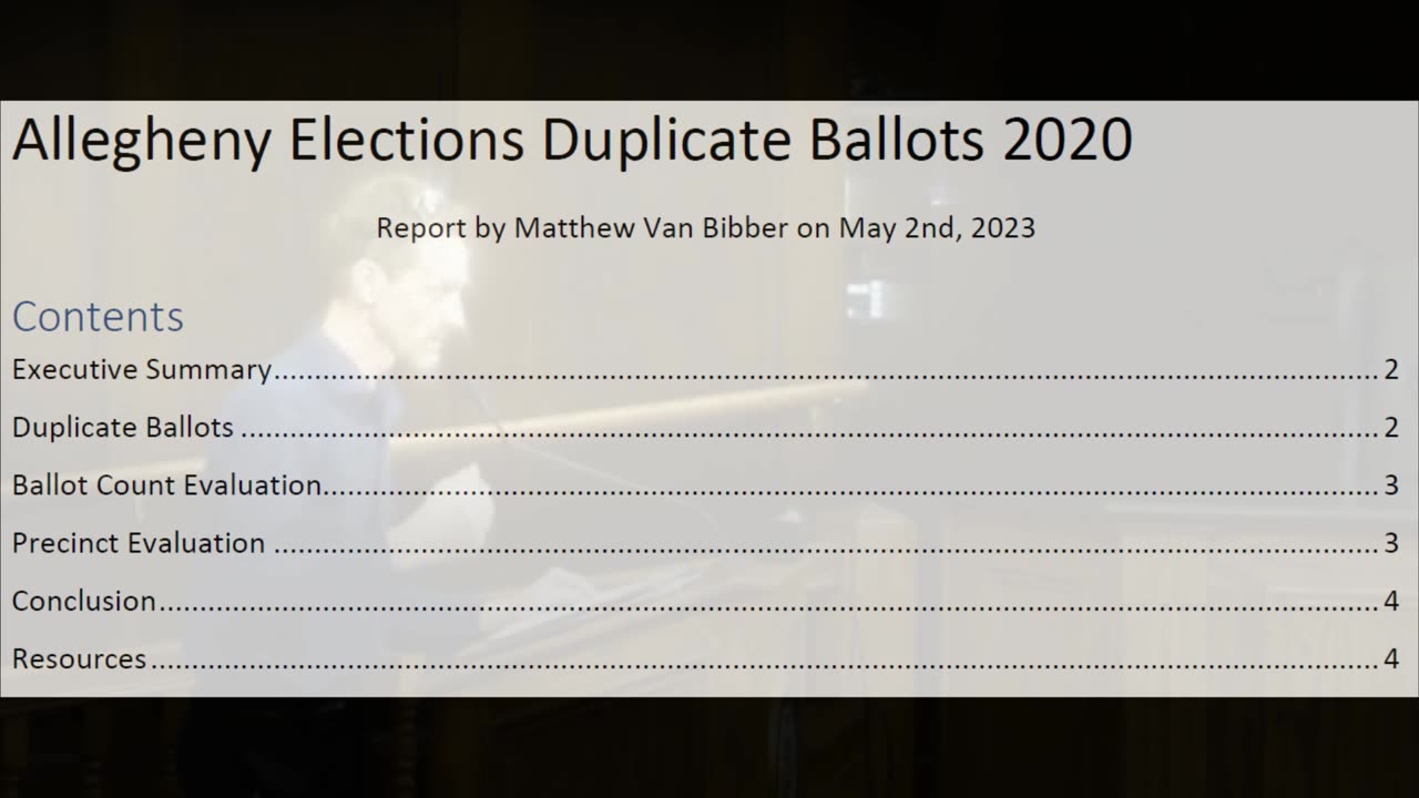 Allegheny County - Duplicate Ballots