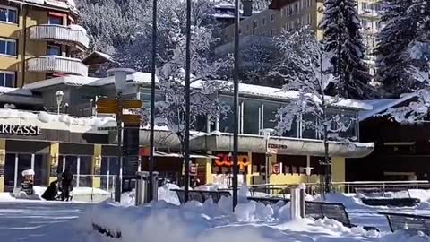 The Alps after snow, like a fairy tale