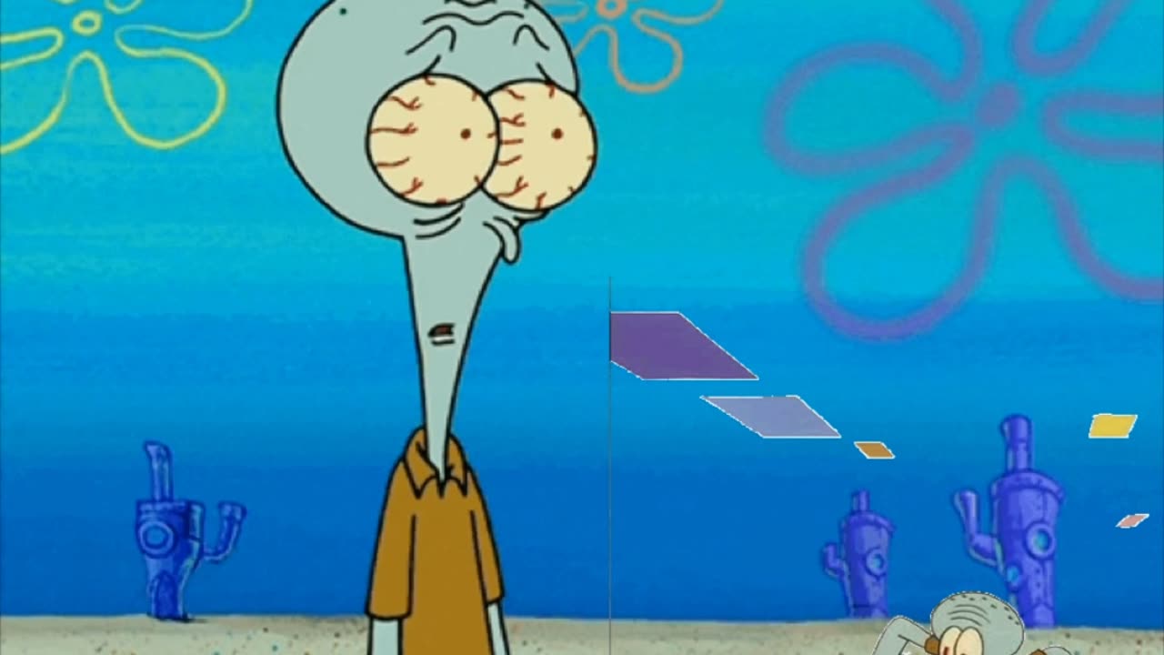 Squidward Is Playing With Tiles While Squidward Freaks Out About Tonight