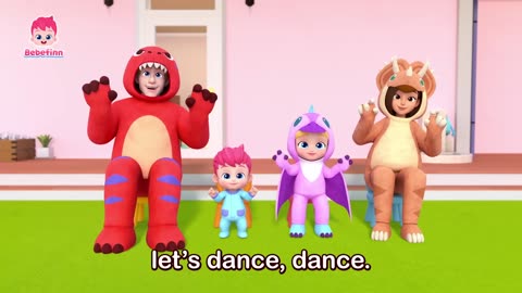 🦖🖐 Dino Finger Family and More Songs | Bebefinn Nursery Rhymes for Kids
