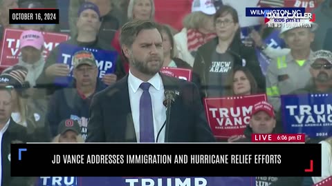 WATCH: JD Vance Addresses Immigration and Hurricane Relief Efforts