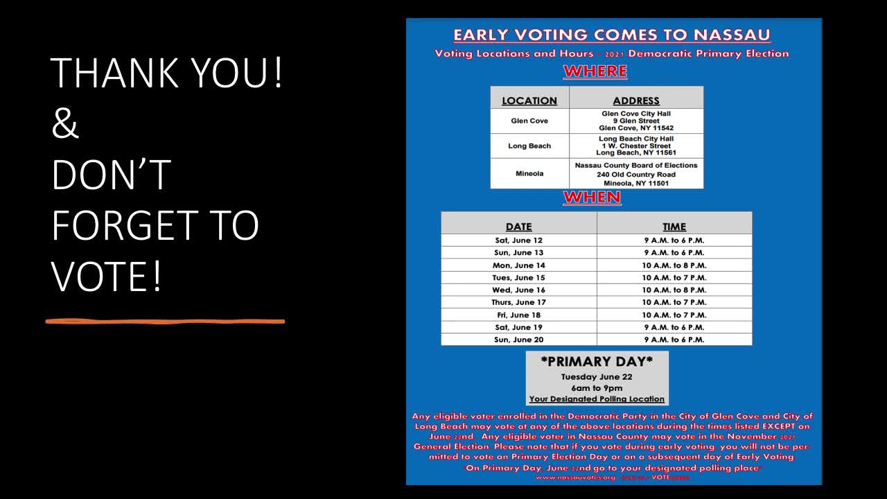 NA County - Working Primary Election 2021
