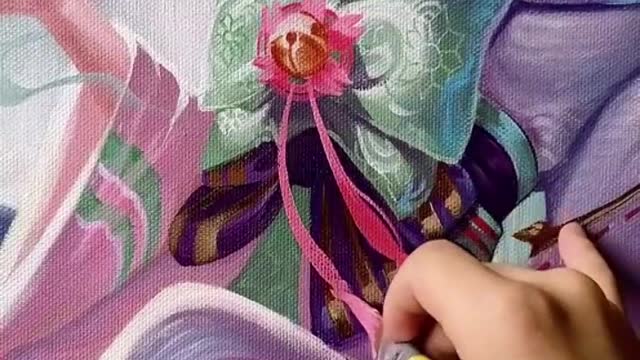 Draw the oriental fox demon on my drawing board.