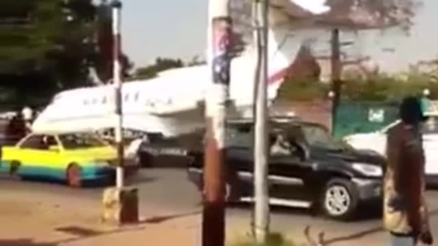 Wonderful Airplane on road