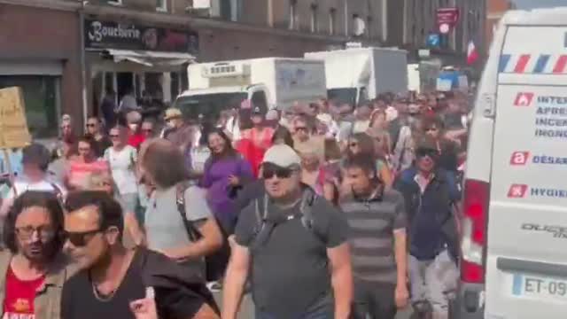 Paris, France: More Scenes From Massive Vaccine Passport Protests Sept. 4, 2021