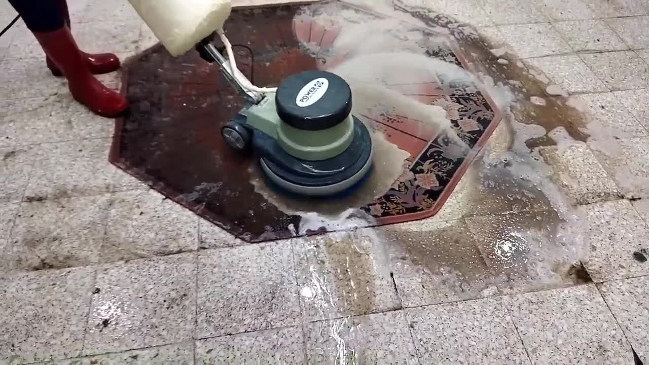 Cute octagon dirty carpet cleaning satisfying rug cleaning ASMR