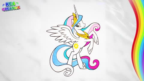 How To Color My little pony Princess Celestia - @KeaCreative2