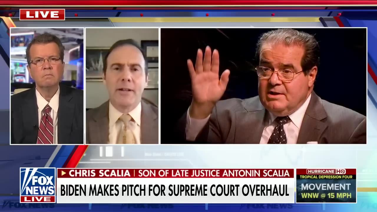 Chris Scalia says Biden is trying to control the court