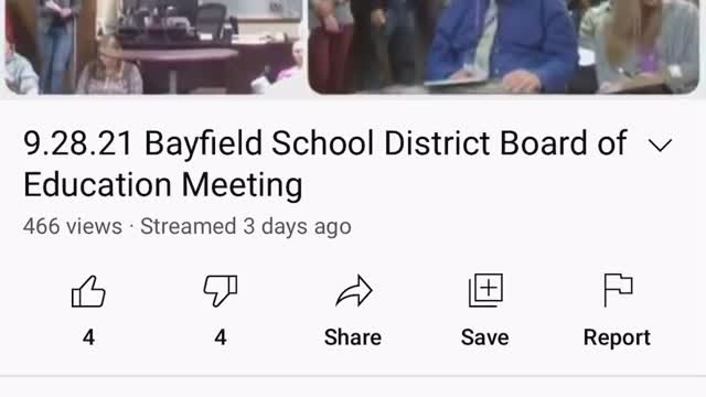 Bayfield ISD school board mtg