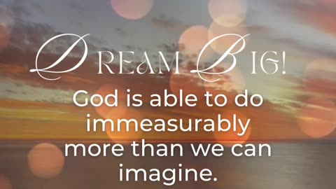 God's power and creativity surpass our wildest dreams, empowering us to achieve the impossible.