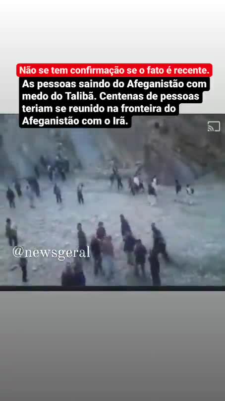 People fleeing in fear to Iran