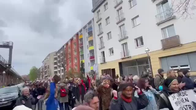 German people celebrate the freedom from forced covid vaccination