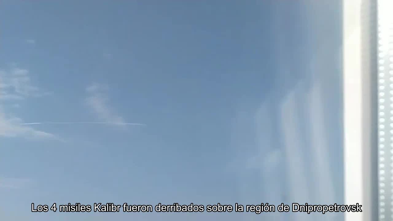 ️Sobre la región de Dnipropetrovsk, los 4 misiles Kalibr fueron derribados, con los que los rusos i