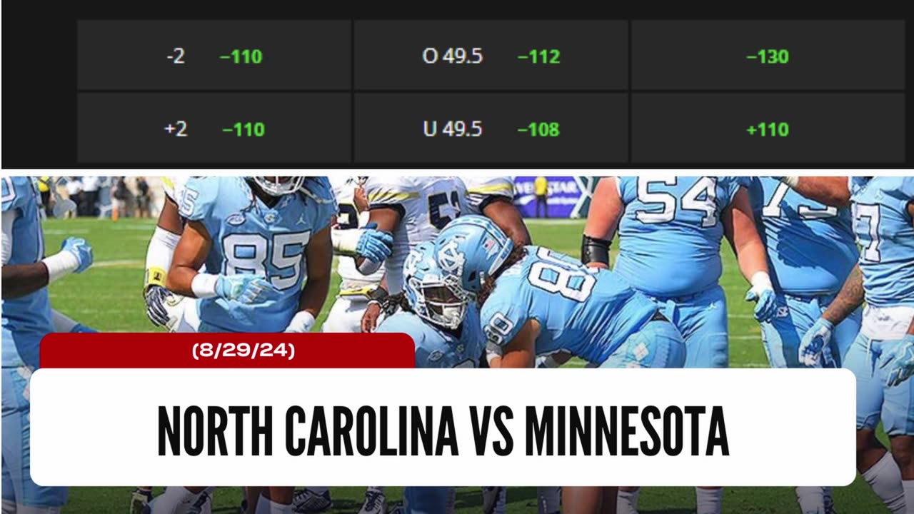 NCAAF Week 1 Bet: North Carolina vs Minnesota Betting Preview