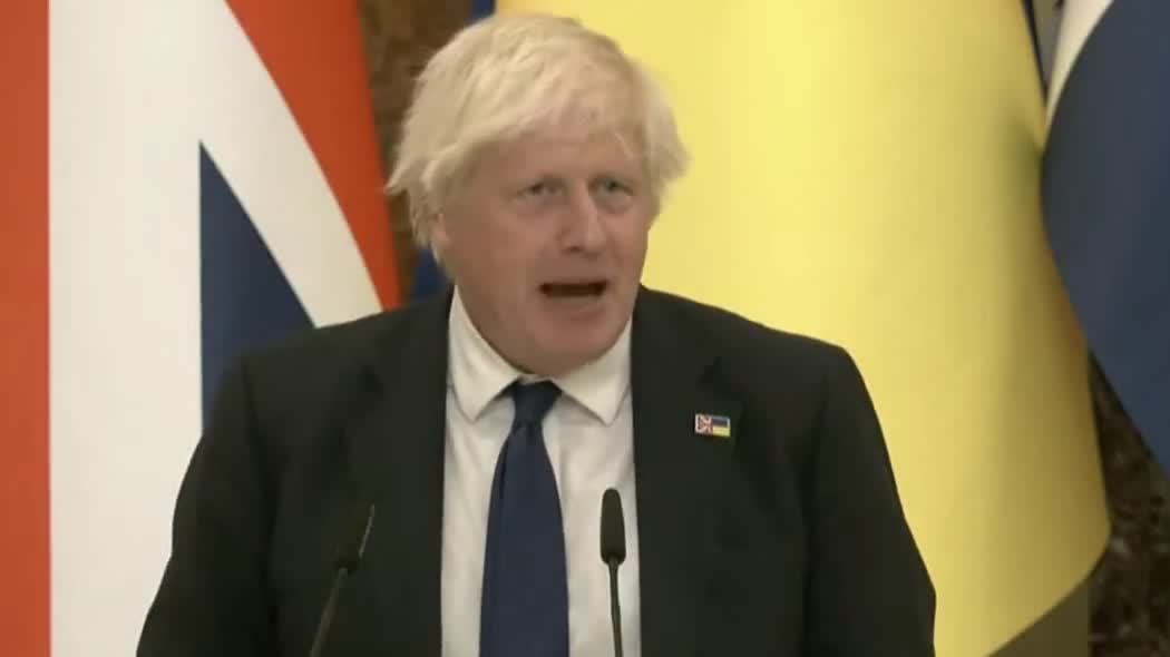 UK PM Johnson says it is "absolutely vital" for British taxpayers to support "freedom in Ukraine."