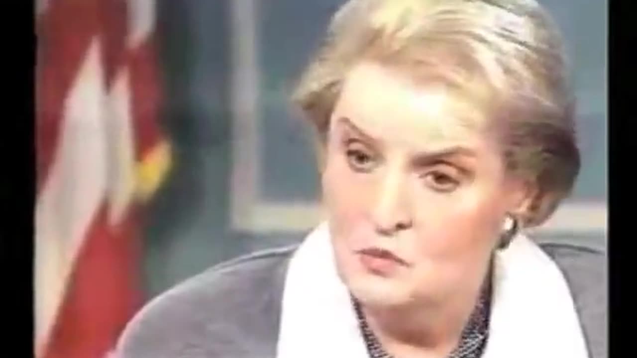 (1996) Madeleine Albright says the deaths of 500,000 Iraqi children due to US Sanctions was WORTH IT!