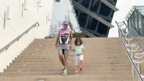 THE BETTER CONDITIONING MENTALLY. MY DAUGHTER MITCH , STAIRS TRAINING- MANILA-PHILIPPINES