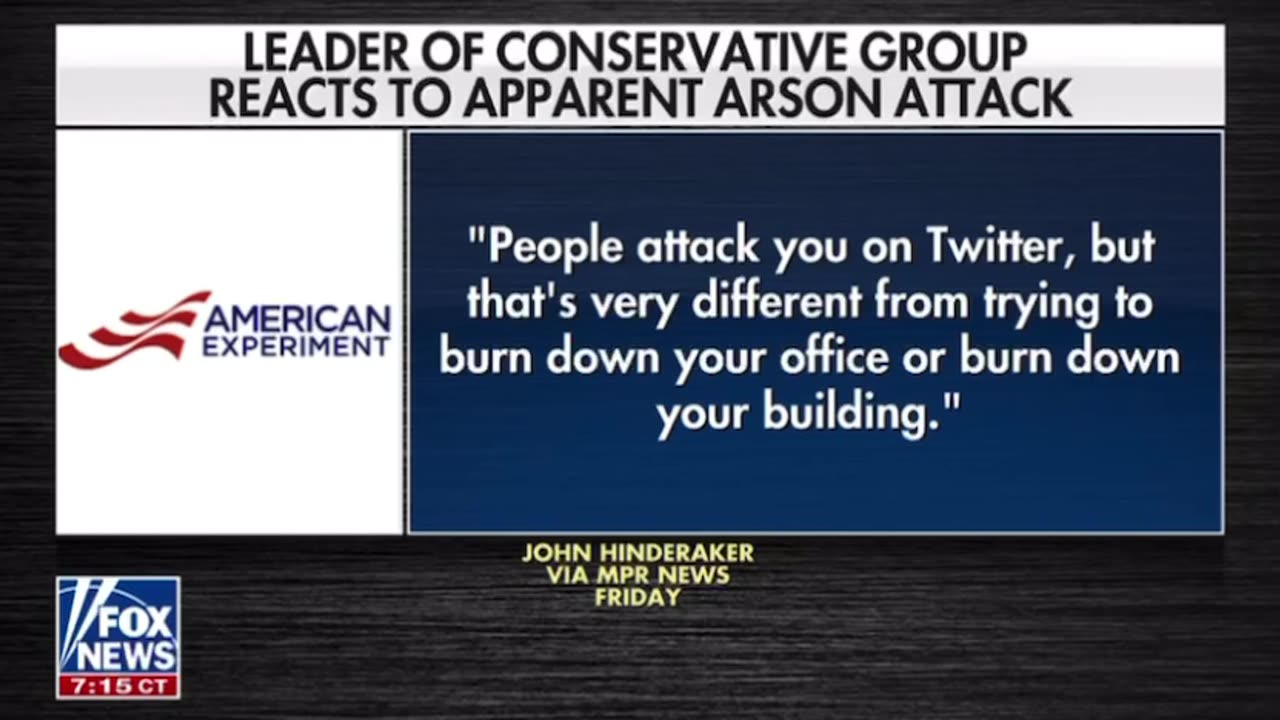 Arson Attack Destroys Offices of Conservative Group in Minnesota