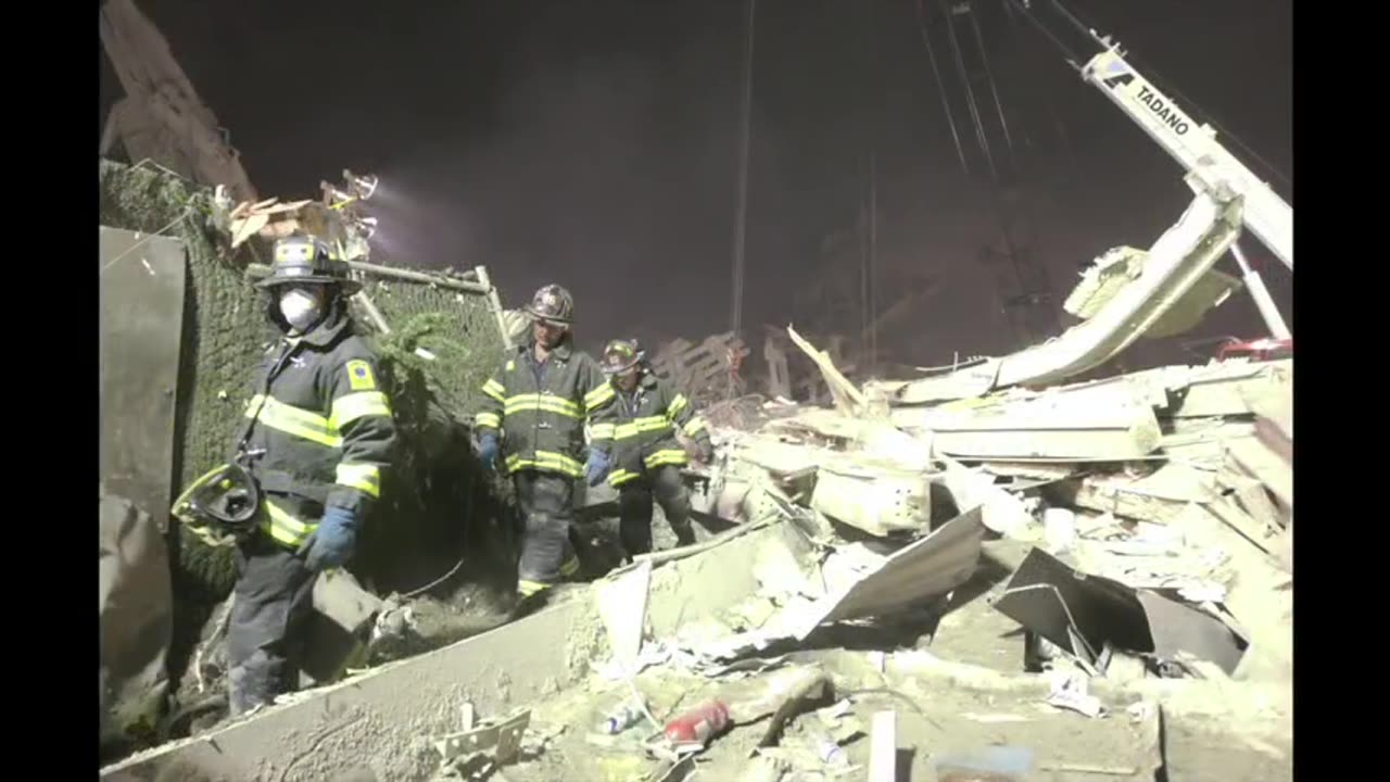 First night at ground zero, 9/11