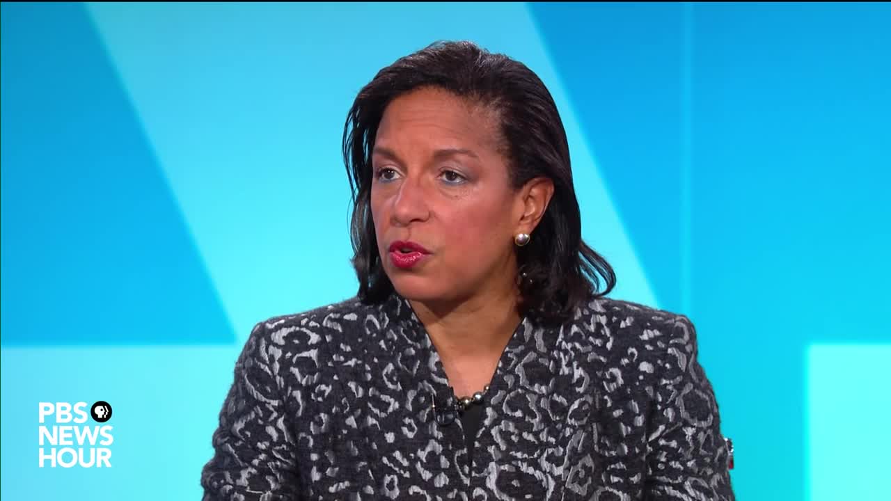 Susan Rice 2017 PBS News Hour Interview on Trump Team Surveillance