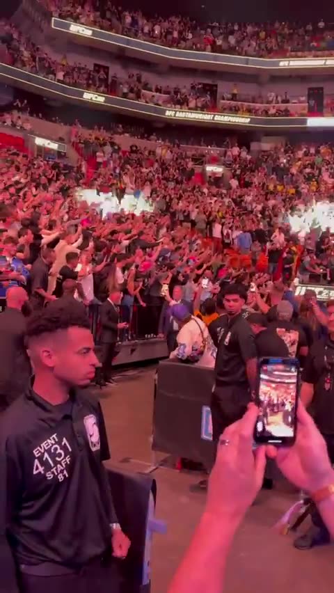 Donald Trump has arrived at #UFC299