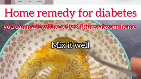 Home Remedy For Diabetes