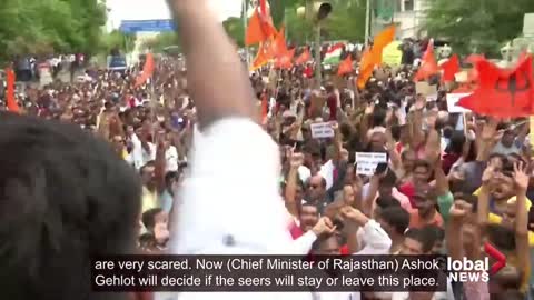 Hundreds in northwest India protest against killing of Hindu man, defying ban on public gatherings