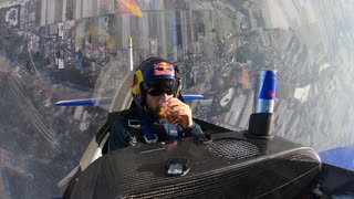 Thirsty Pilot Pours a Beverage Over Poland