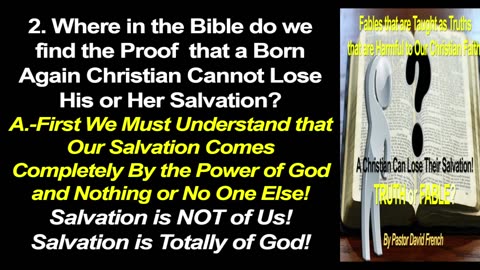 A Christian Can Lose Their Salvation! Truth or Fable?