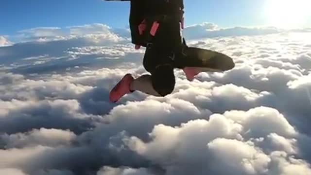 Skydive above the clouds