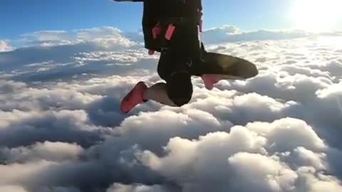 Skydive above the clouds