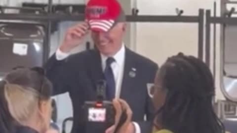 POWERFUL: Joe Biden Wears A MAGA Hat In Funny Moment