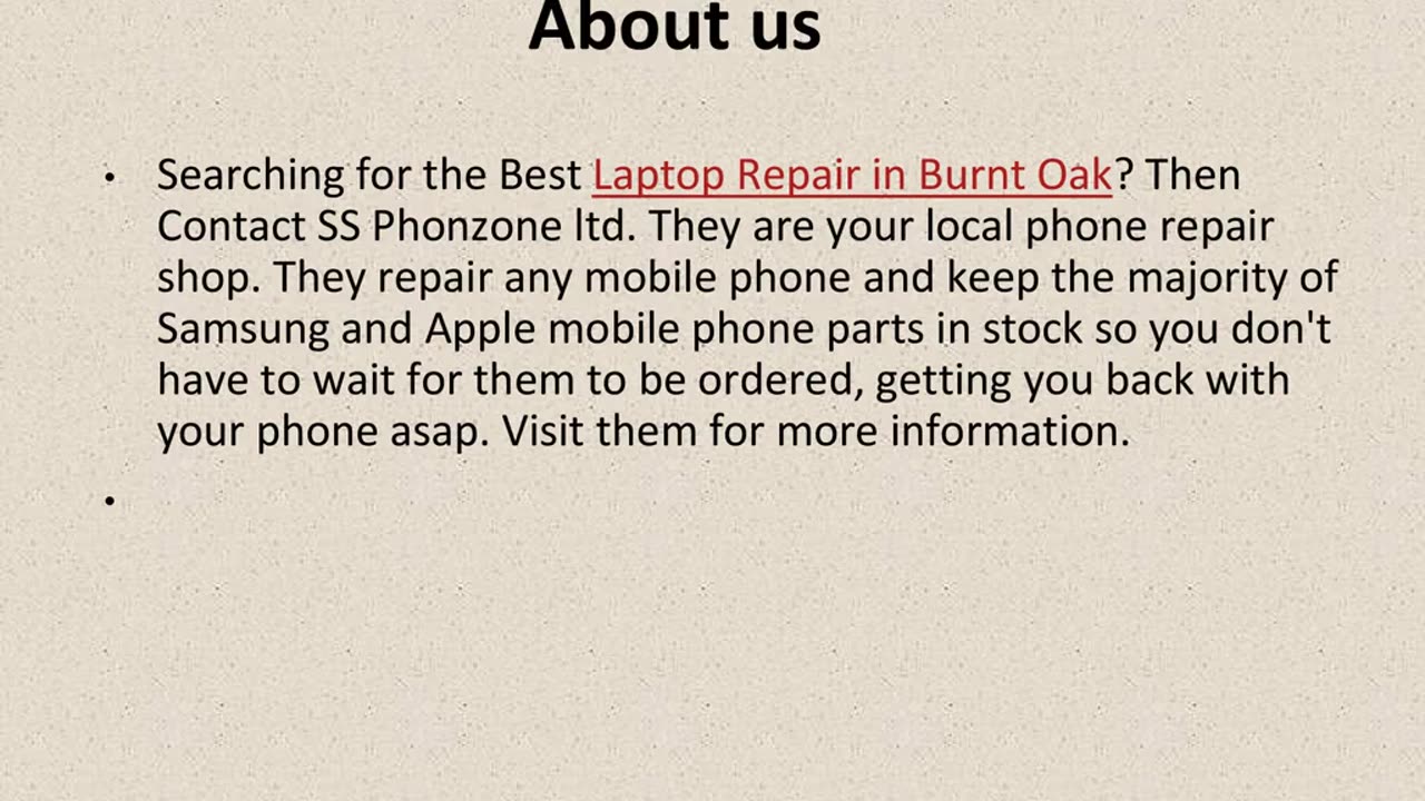 Professional Laptop Repair in Burnt Oak.