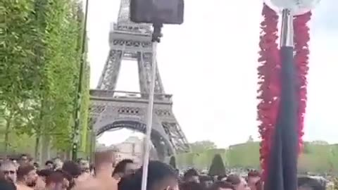 Islamic invasion promoted by jews and their NGOs, in the shadow of the Eiffel Tower