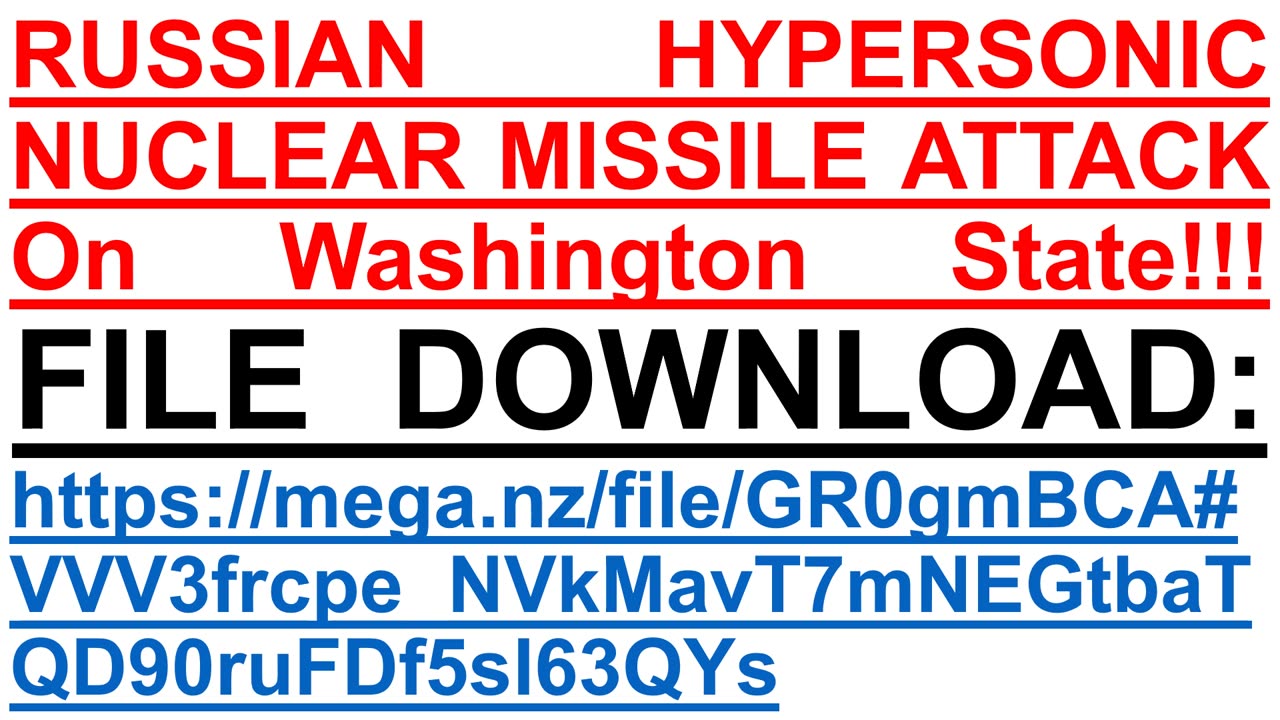 RUSSIAN HYPERSONIC NUCLEAR MISSILE ATTACK On Washington State!!!