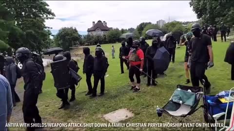 AntiFa attacks Christian Prayer Event in Portland 8/7/21