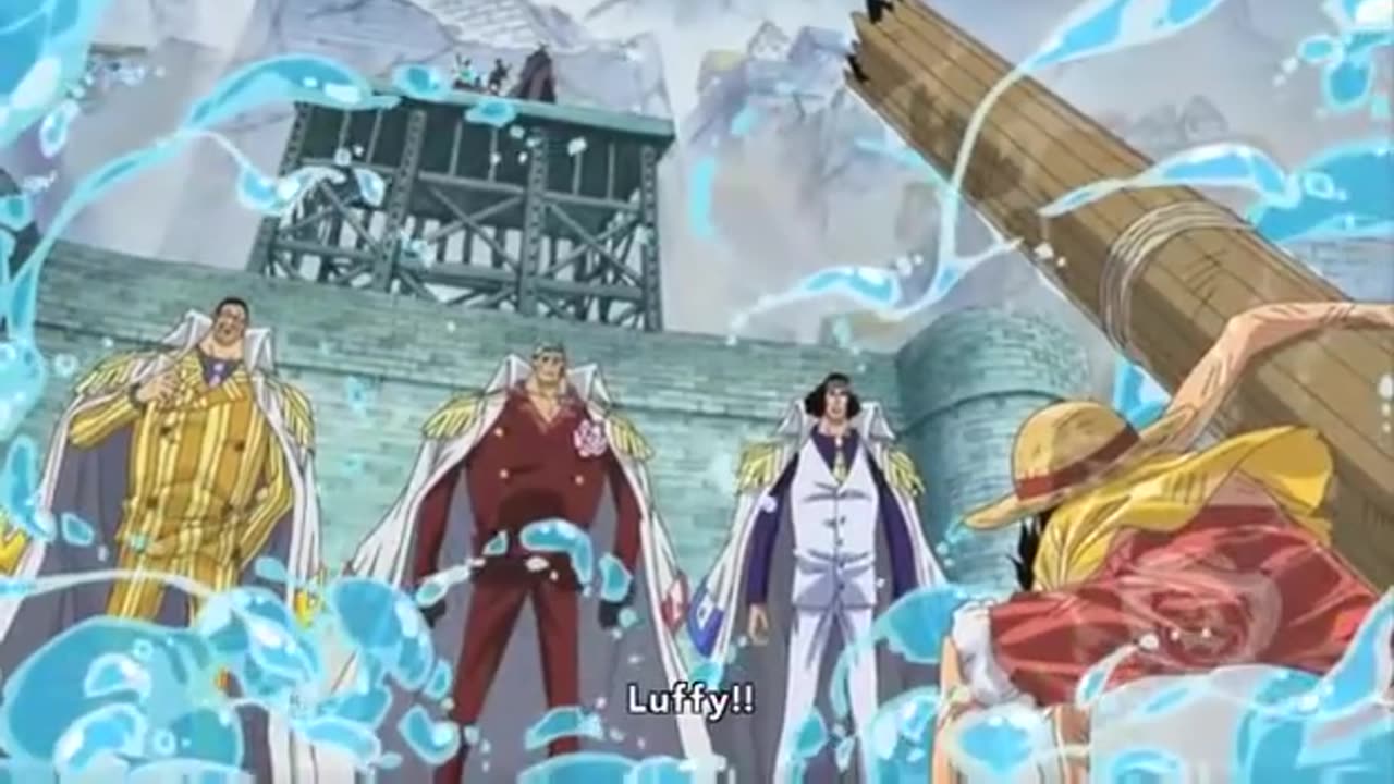 One Piece Epic Moment : Luffy jumped to the plaza