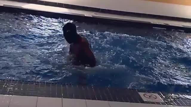 Collab copyright protection - guy sunglasses pool slip fall fail