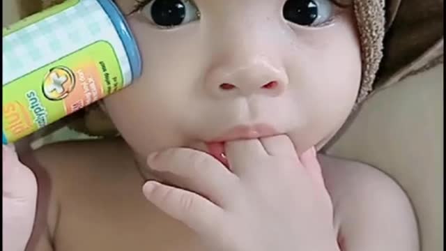 stylish cute girl in front of camera after shower