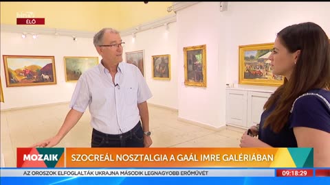 SZOCREÁL KÉPZŐMŰVÉSZETI KIÁLLÍTÁS A GAÁL IMRE GALÉRIÁBAN - HIR TV - MOZAIK